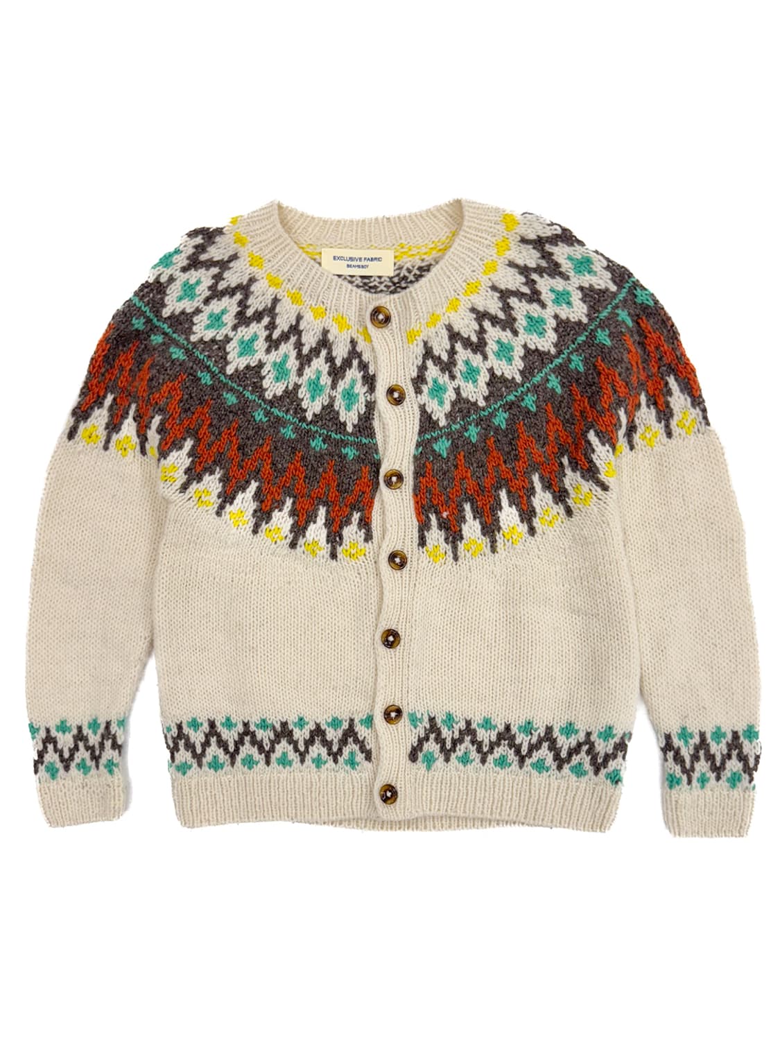 Beams Boy FairIsle Wool Cardigan/ Os 상품이미지1