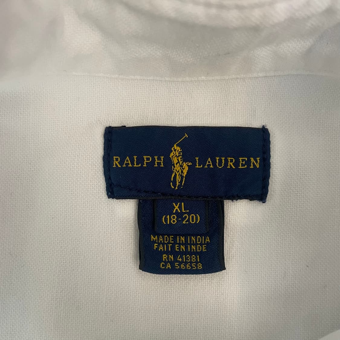 폴로 랄프로렌 네이비 빅포니 화이트 셔츠 XL 상품이미지4