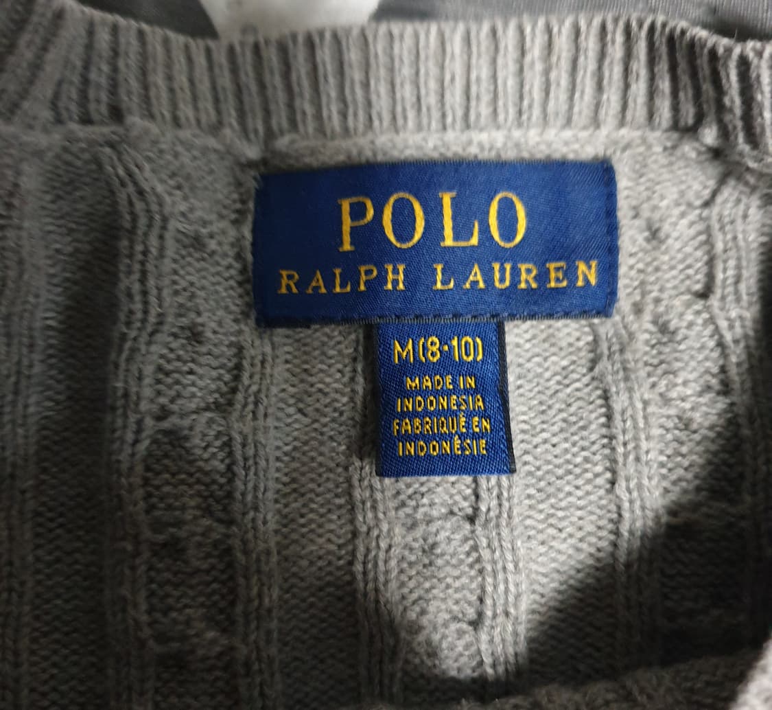폴로랄프로렌 키즈 미니케이블 코튼 가디건 그레이 (8-10) 상품이미지3