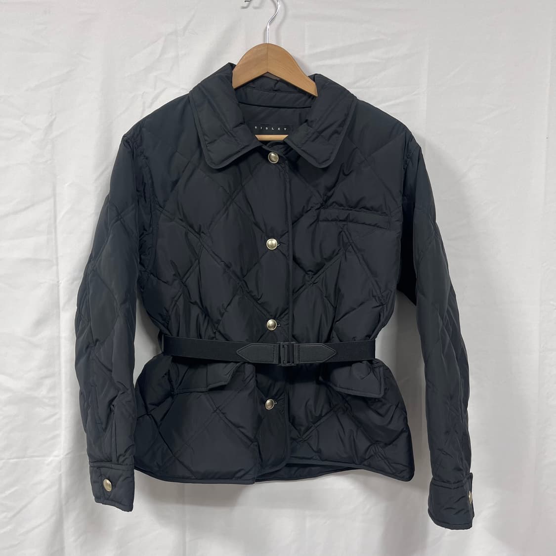 시슬리 푸딩 벨티드 셔킷형 구스다운 숏패딩 상품이미지4