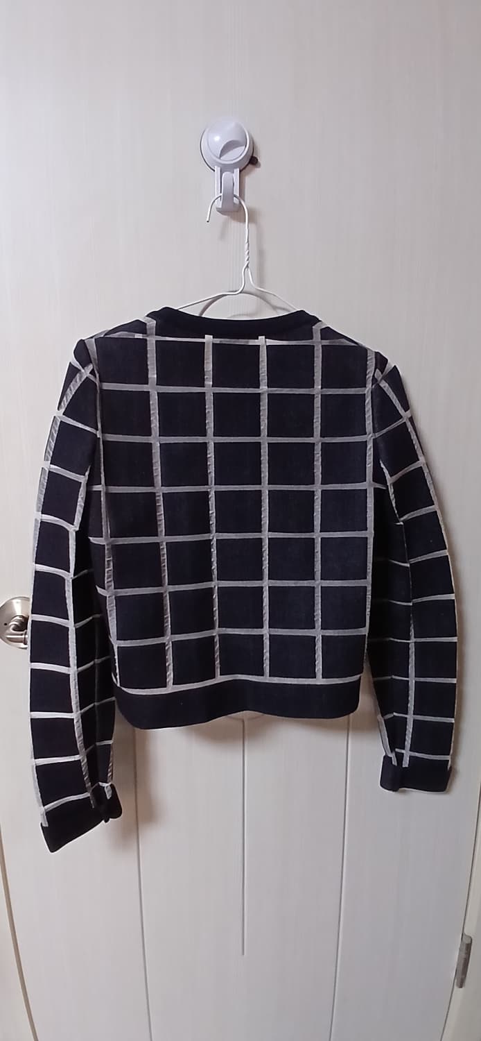 정품 발렌시아가 여성 체크 패턴 니트 가디건 상품이미지2