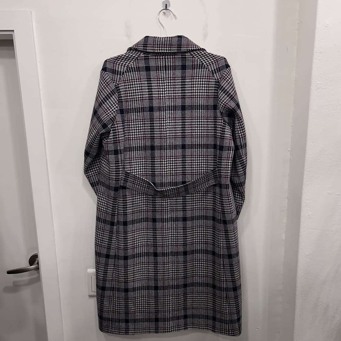 스튜디오톰보이 울 격자체크 버튼 롱코트 상품이미지5