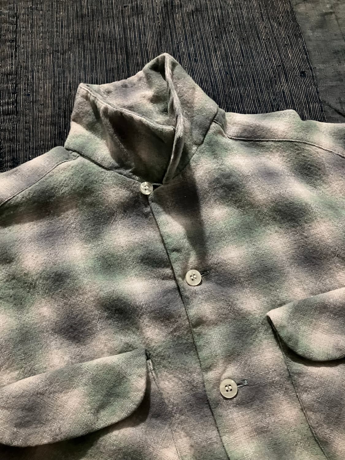 🇺🇸 50s USA 빈티지 펜들턴 옴브레 체크 보드 셔츠 상품이미지3