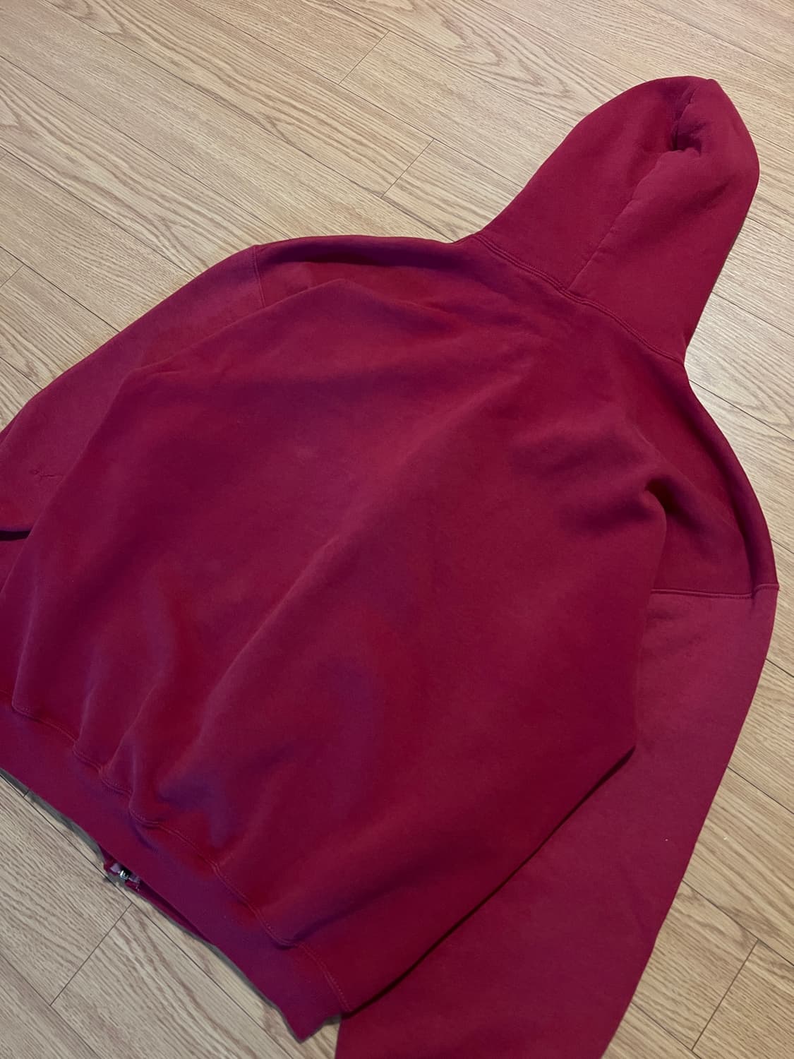 90s U.S.A 러셀 빈티지 후드집업 레드 XL 상품이미지5