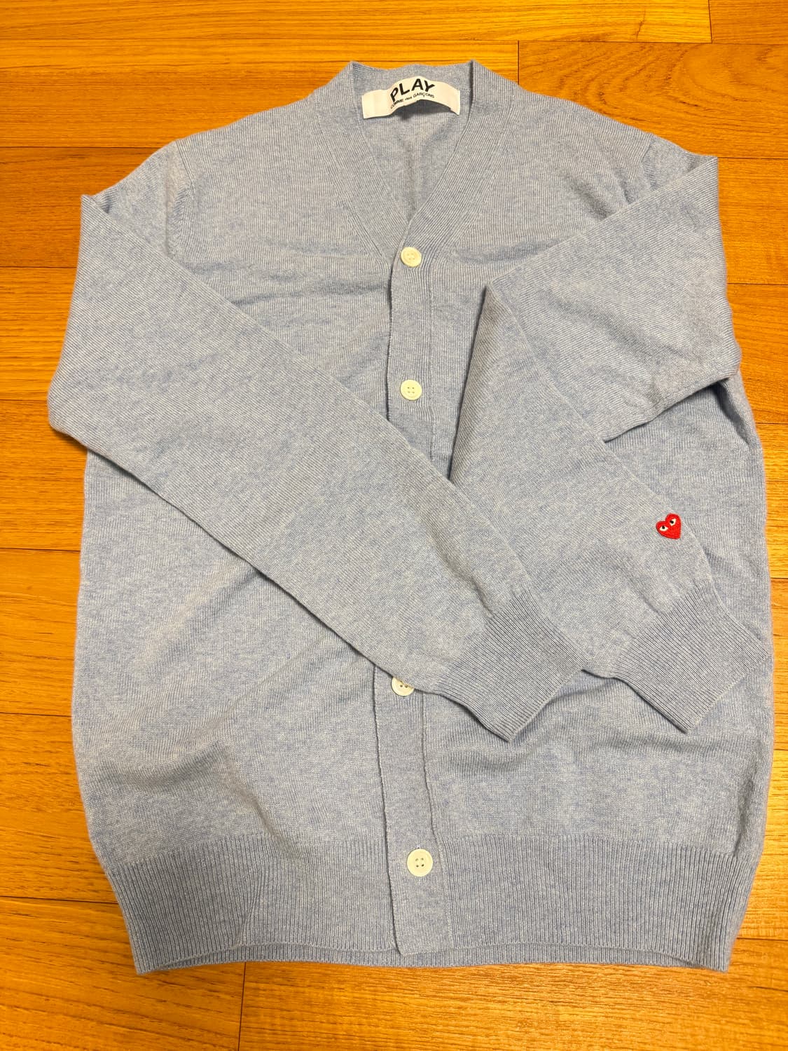 꼼데가르송 플레이 브이넥 가디건 XL  상품이미지1