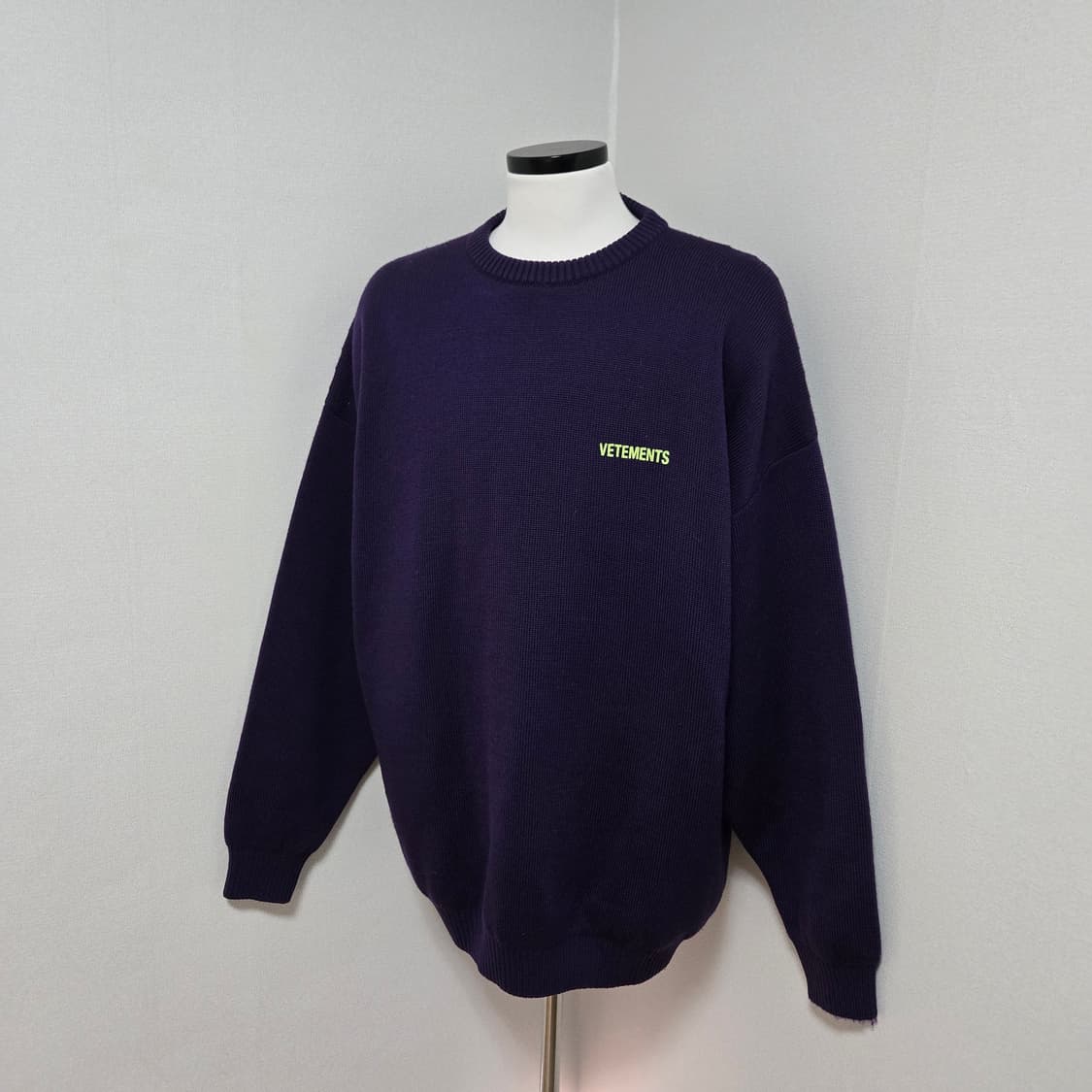베트멍 2021 오버사이즈 딥퍼플 코튼 니트 / 남성 니트 / 남자 니트 상품이미지9