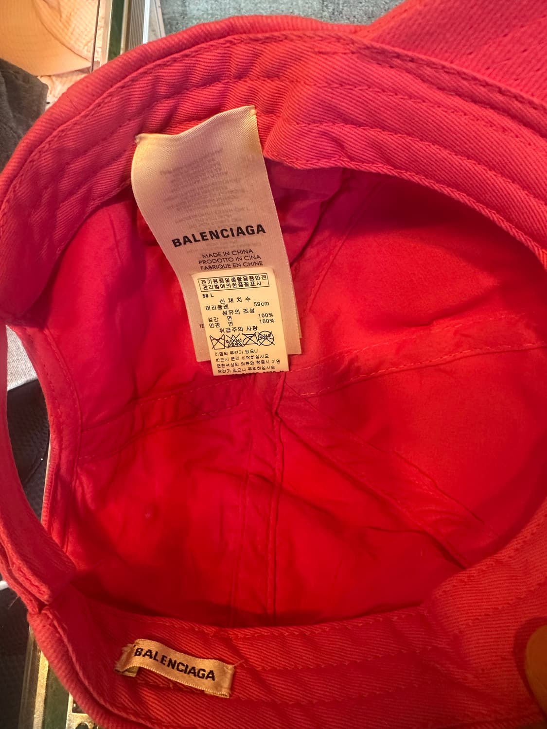 발렌시아가 핑크 볼캡 모자 상품이미지4