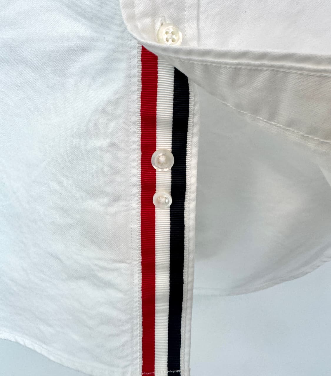 THOM BROWNE 톰브라운 삼선 화이트 옥스퍼드 셔츠 2 상품이미지4