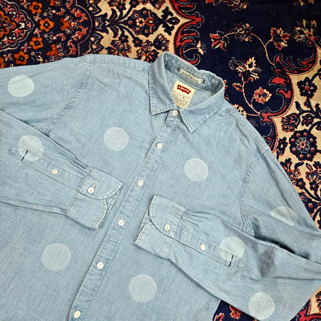 리바이스(Levis) 데님 도트 셔츠 S size 상품이미지2