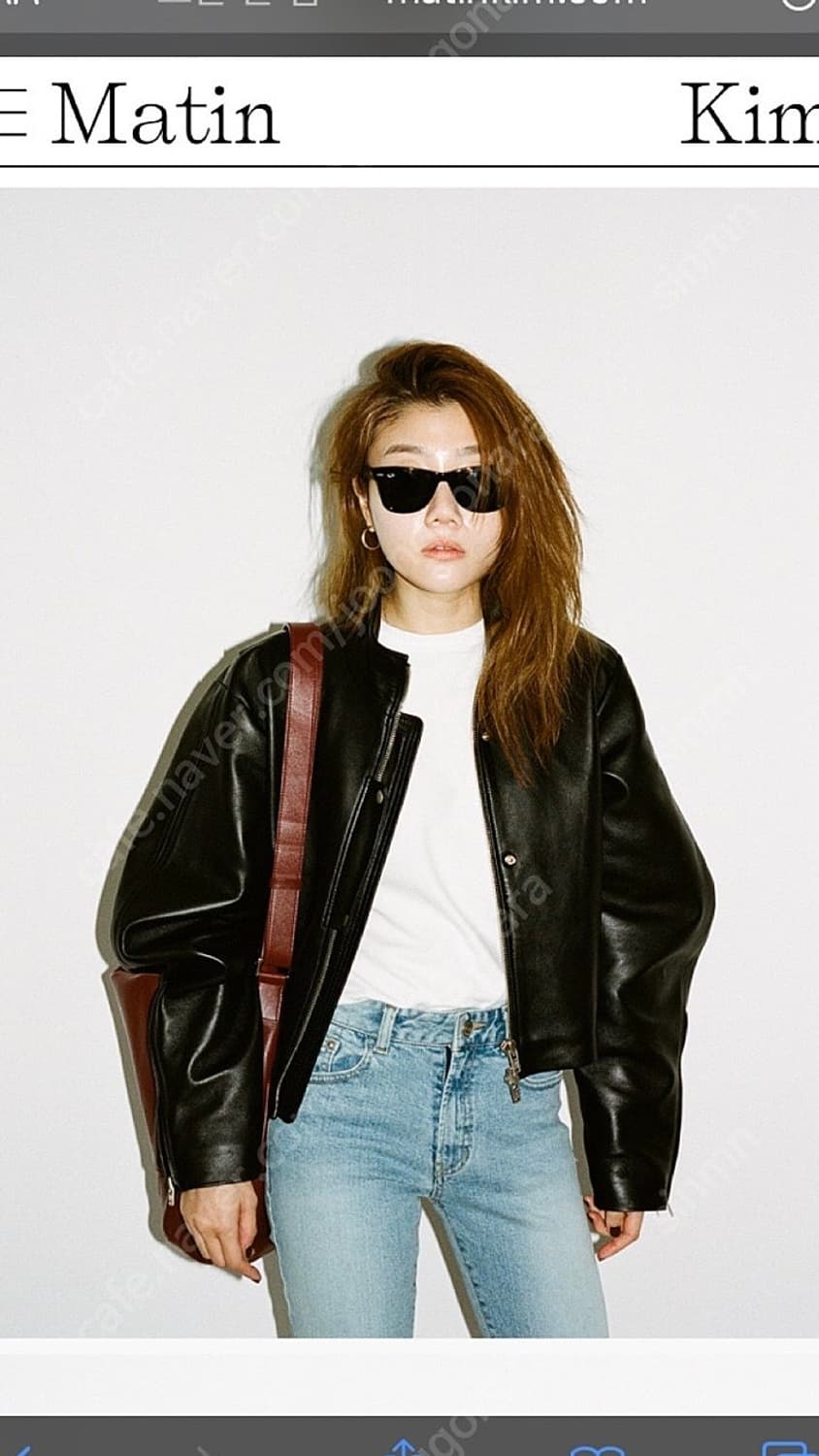 100% 램스킨 마뗑킴 벌룬 레더 자켓 상품이미지1
