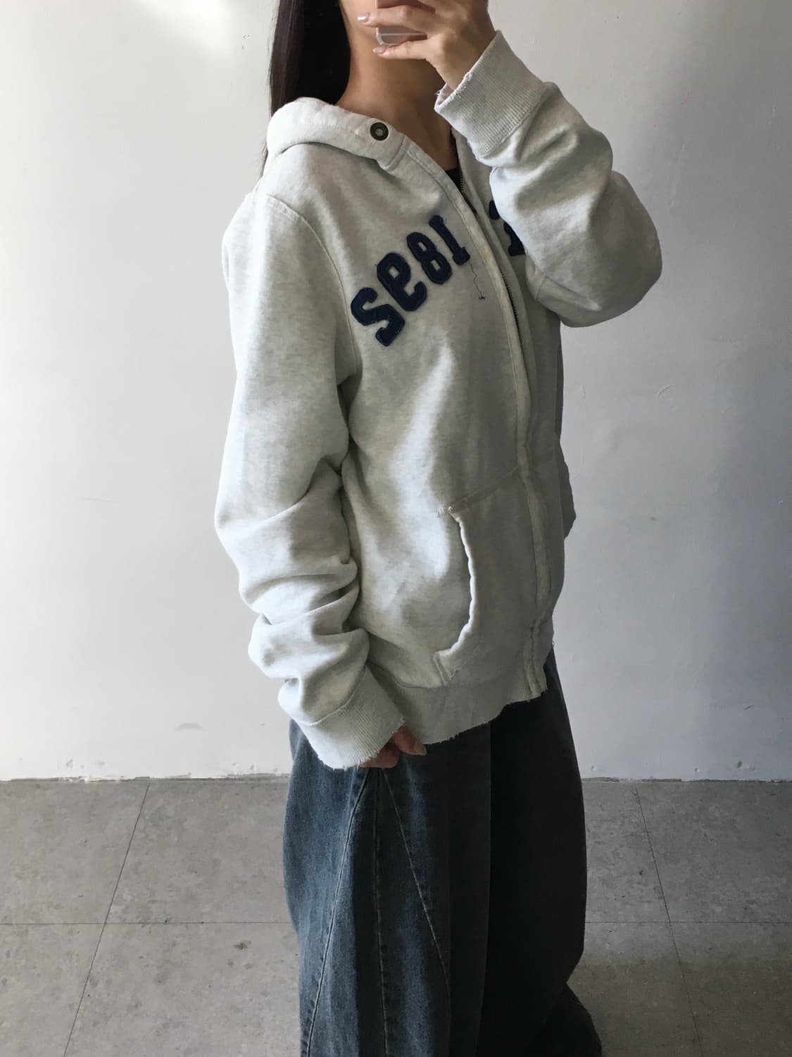 아베크롬비 레터링 후드집업 상품이미지2