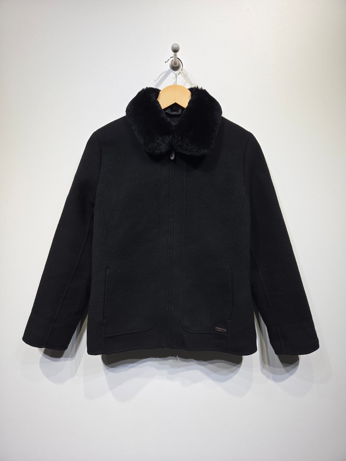 크로커다일레이디 렉스 퍼 배색 울 자켓 상품이미지2