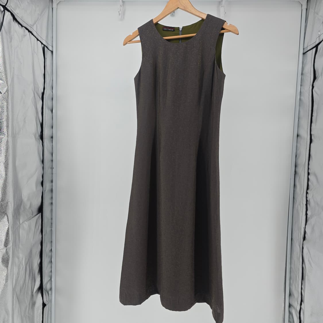 일본 빈티지 실키 텍스처 롱 원피스 (골드 쉬머 포인트) 상품이미지7