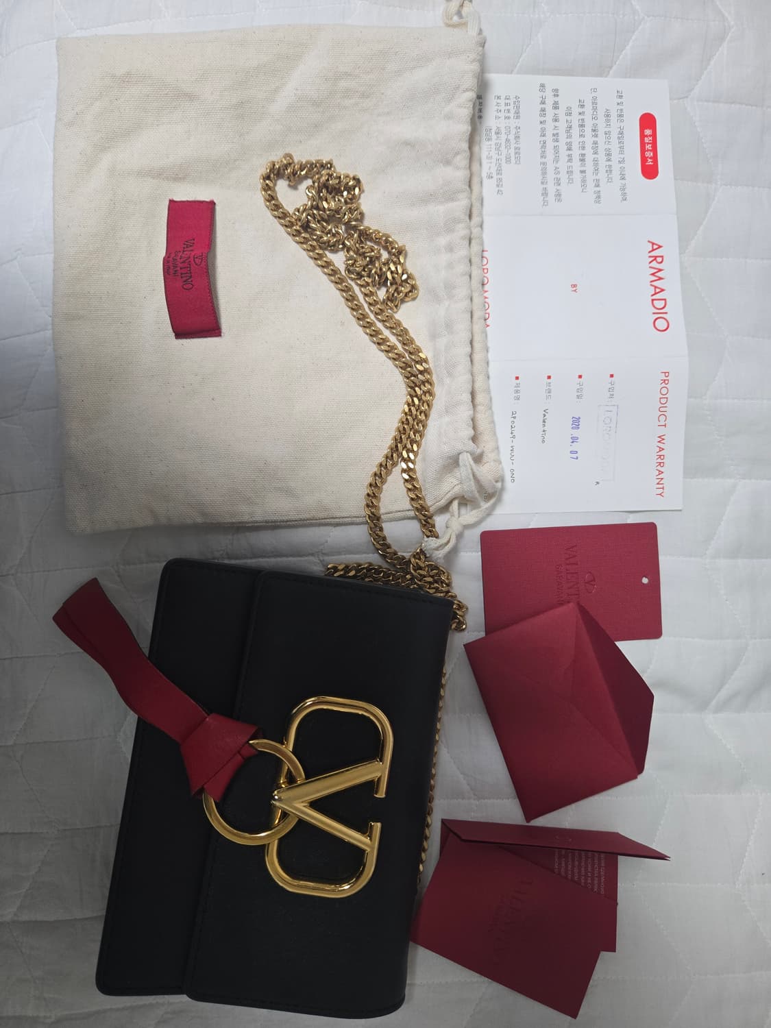 발렌티노 V링 리본 크로스 미니백 상품이미지2