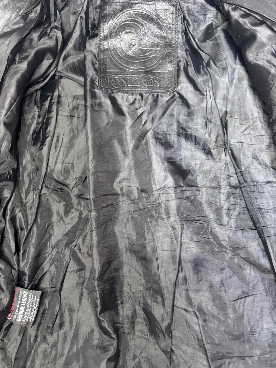 빈티지 00s 원웨이 집업 레더 자켓 L 상품이미지5