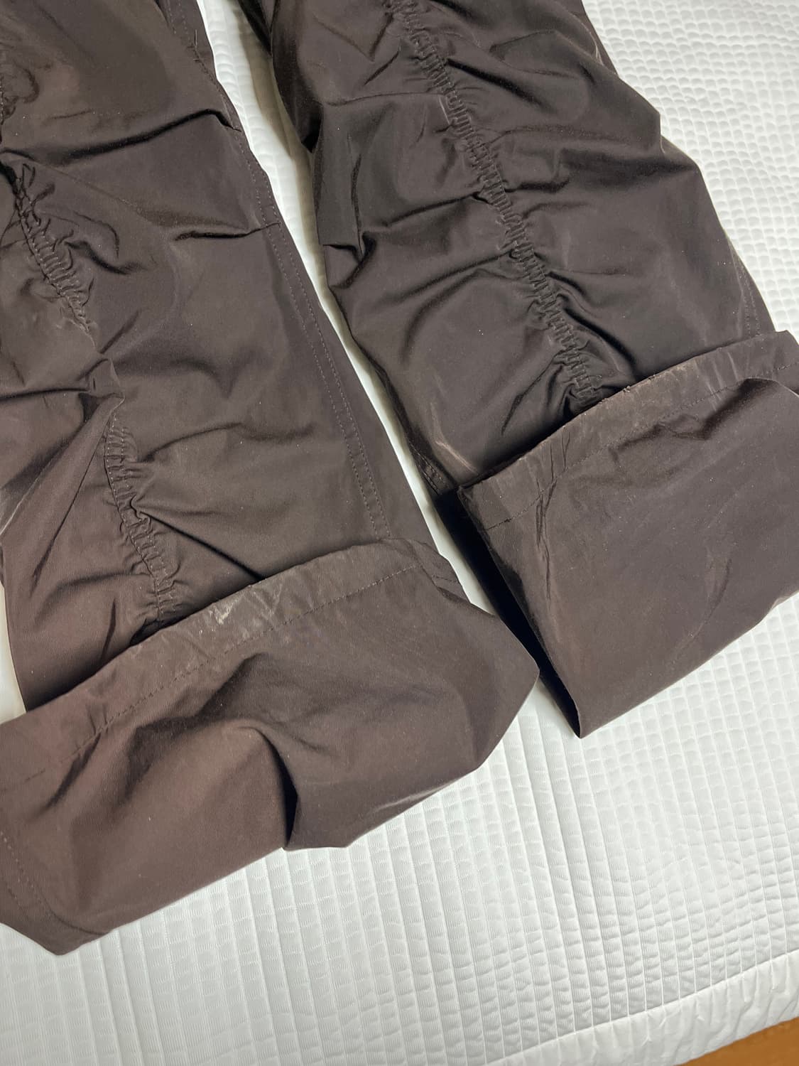 [S] 노우웨이브 나일론 유니섹스 퍼커링 팬츠 브라운 상품이미지8