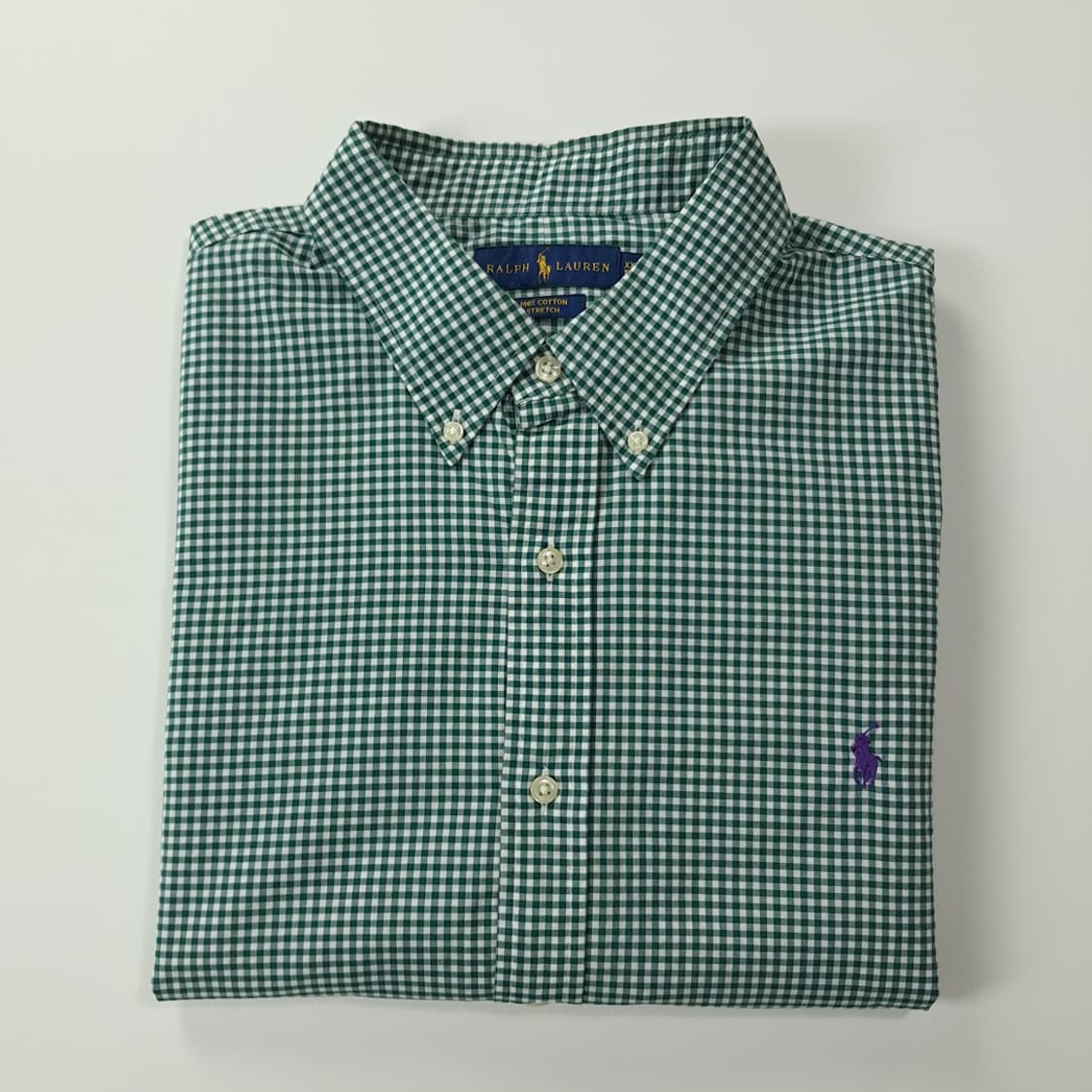 CK588 2XL 폴로 그린 마이크로깅엄체크 셔츠 남방 상품이미지7