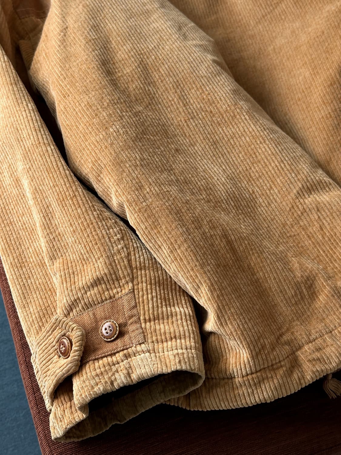 Cord fabric 2way collar utility mid coat 상품이미지5