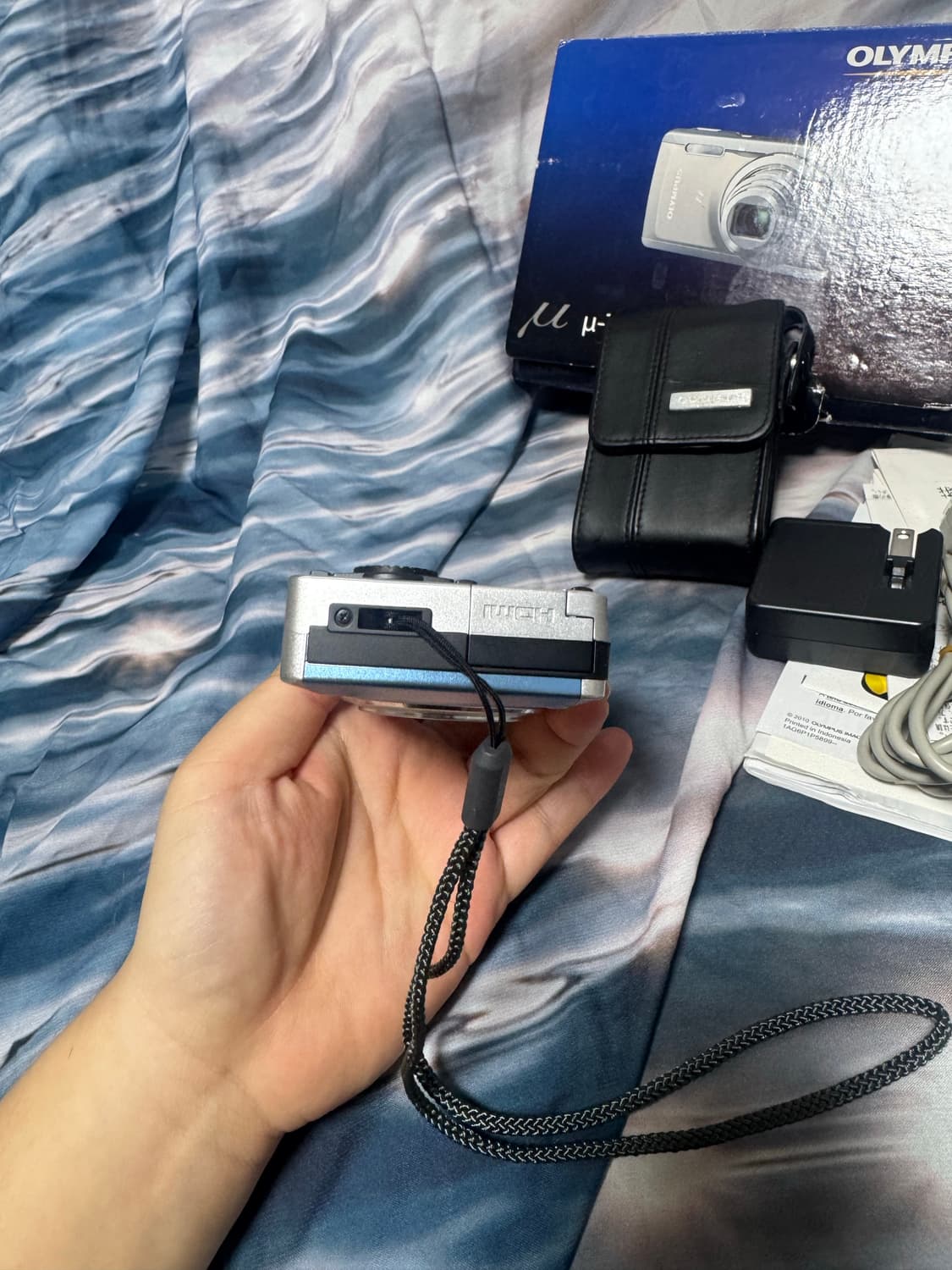 올림푸스 뮤 7040 블루 카메라 풀박 미품✨ 상품이미지5