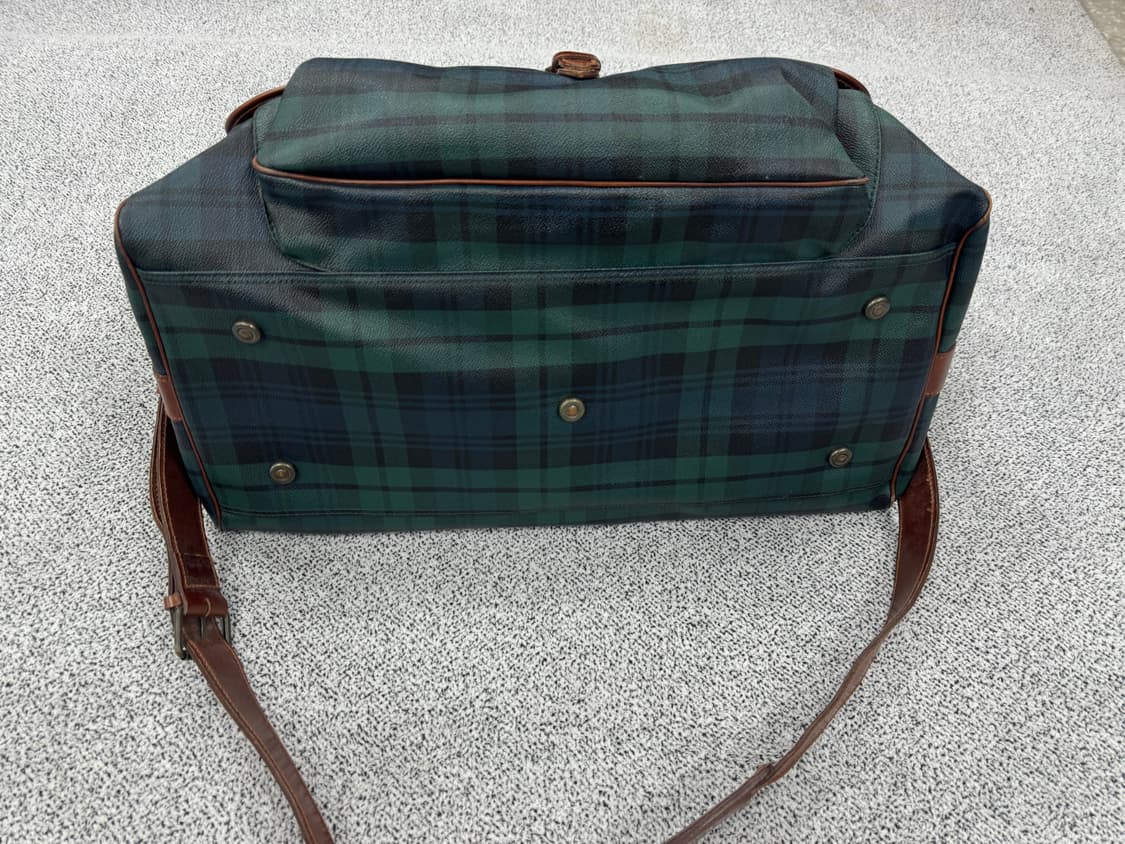 폴로 랄프로렌 90s PVC 타탄 대형 백 상품이미지3