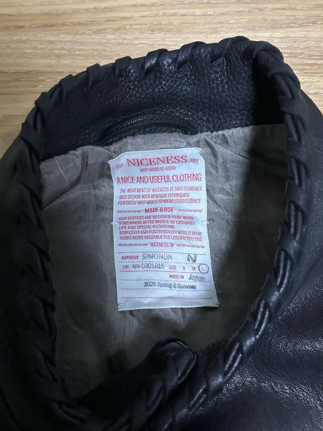 L 새제품 택포320만)25ss NICENESS SIMONON Black 상품이미지3