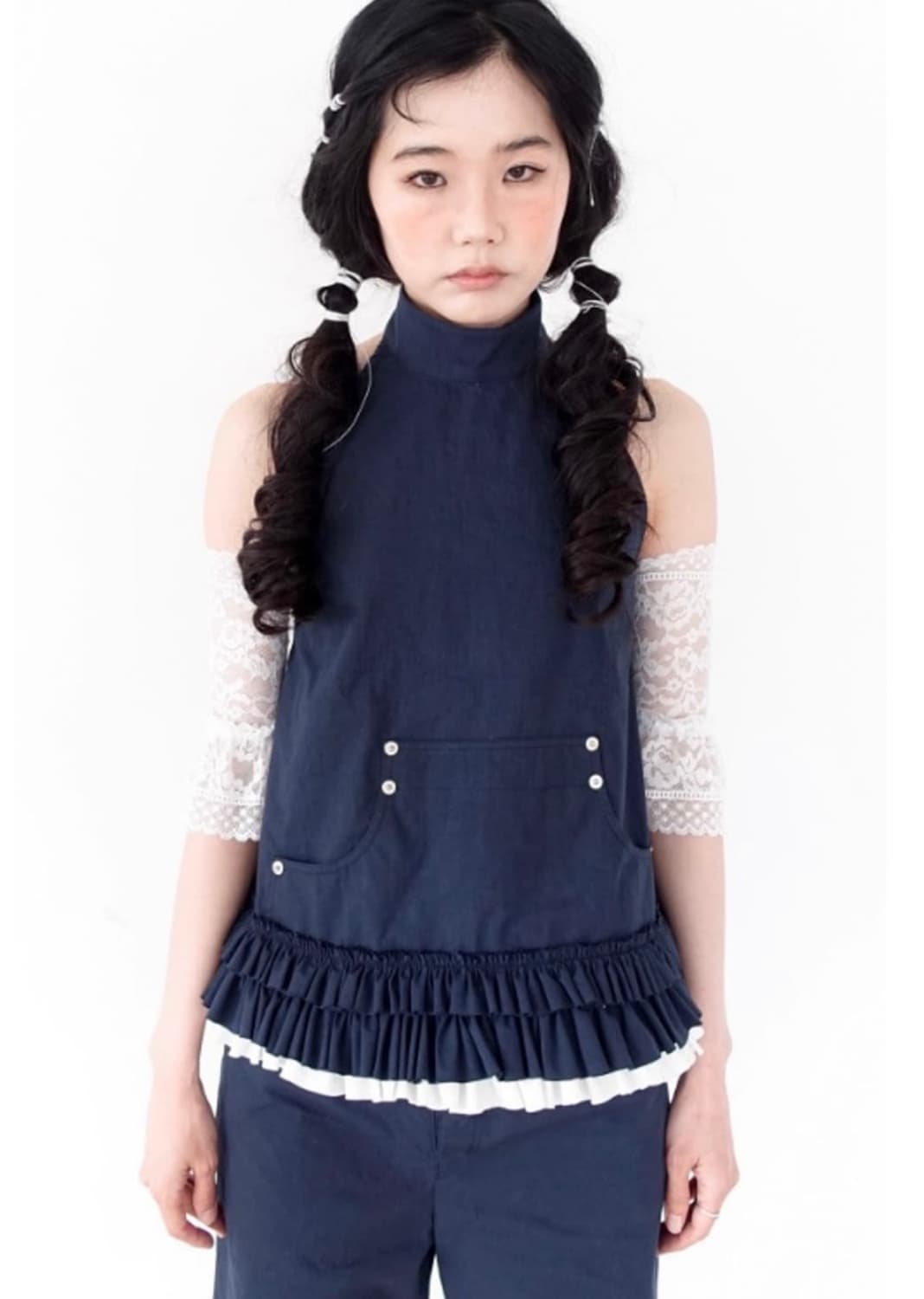 샵페어리 홀터넥 프릴탑 halter neck frill top 판매합니다 상품이미지1
