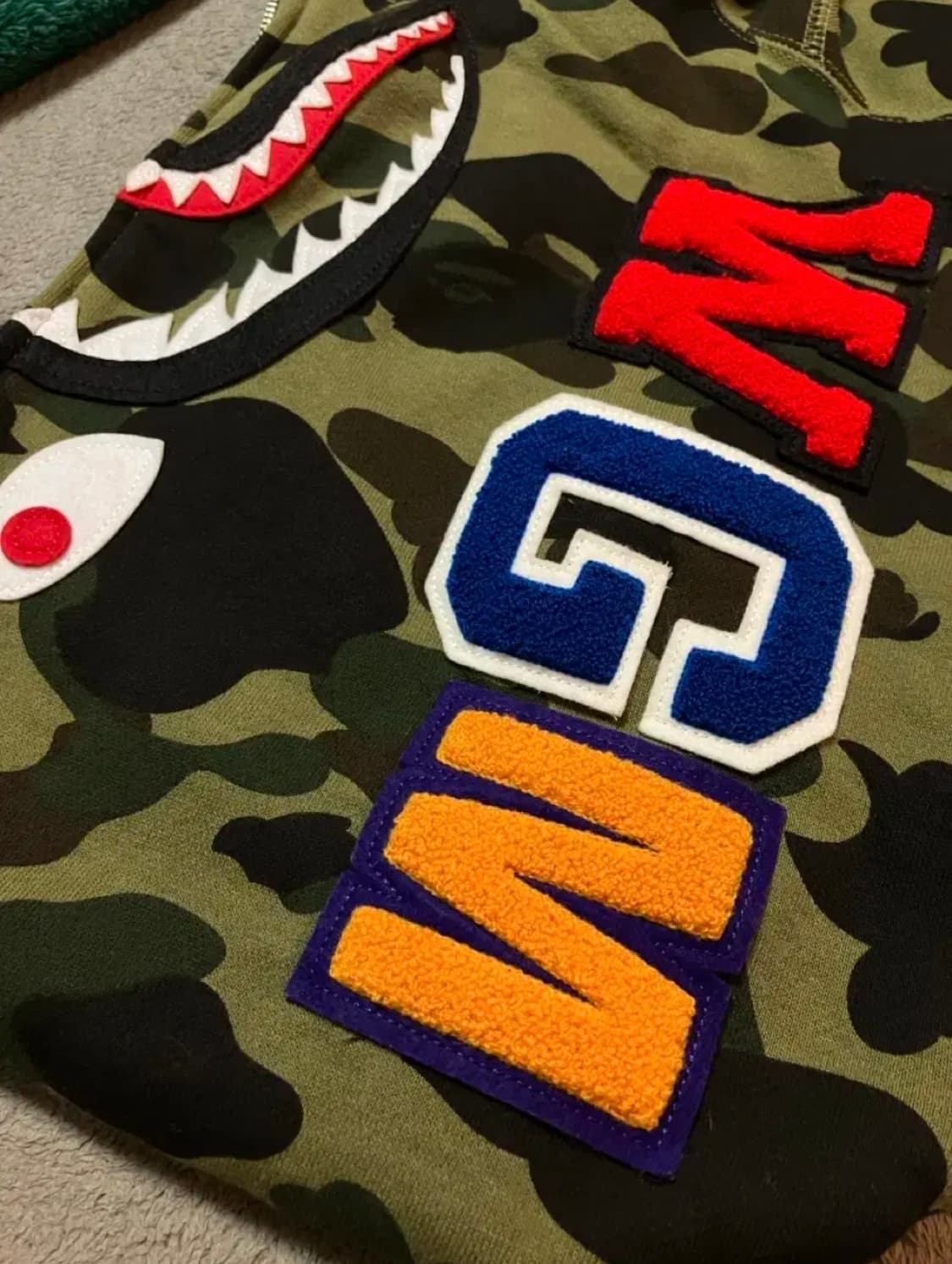 베이프 샤크후드 퍼스트 카고 아미 그린 XL 상품이미지8