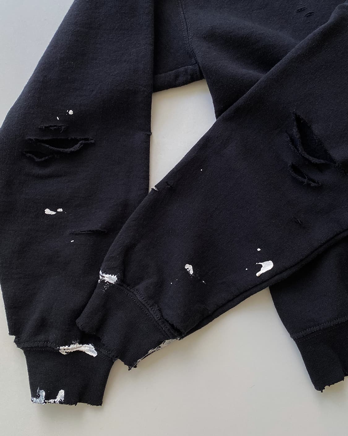 너바나 디스트로이드 페인팅 블랙 후드티 상품이미지7