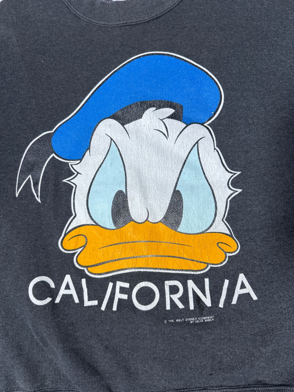 80s usa velva sheen 디즈니 도날드덕 캐릭터 맨투맨 상품이미지3