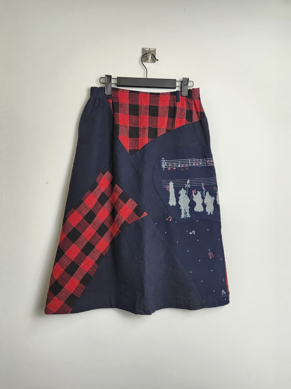 패치워크 체크 스커트 상품이미지6