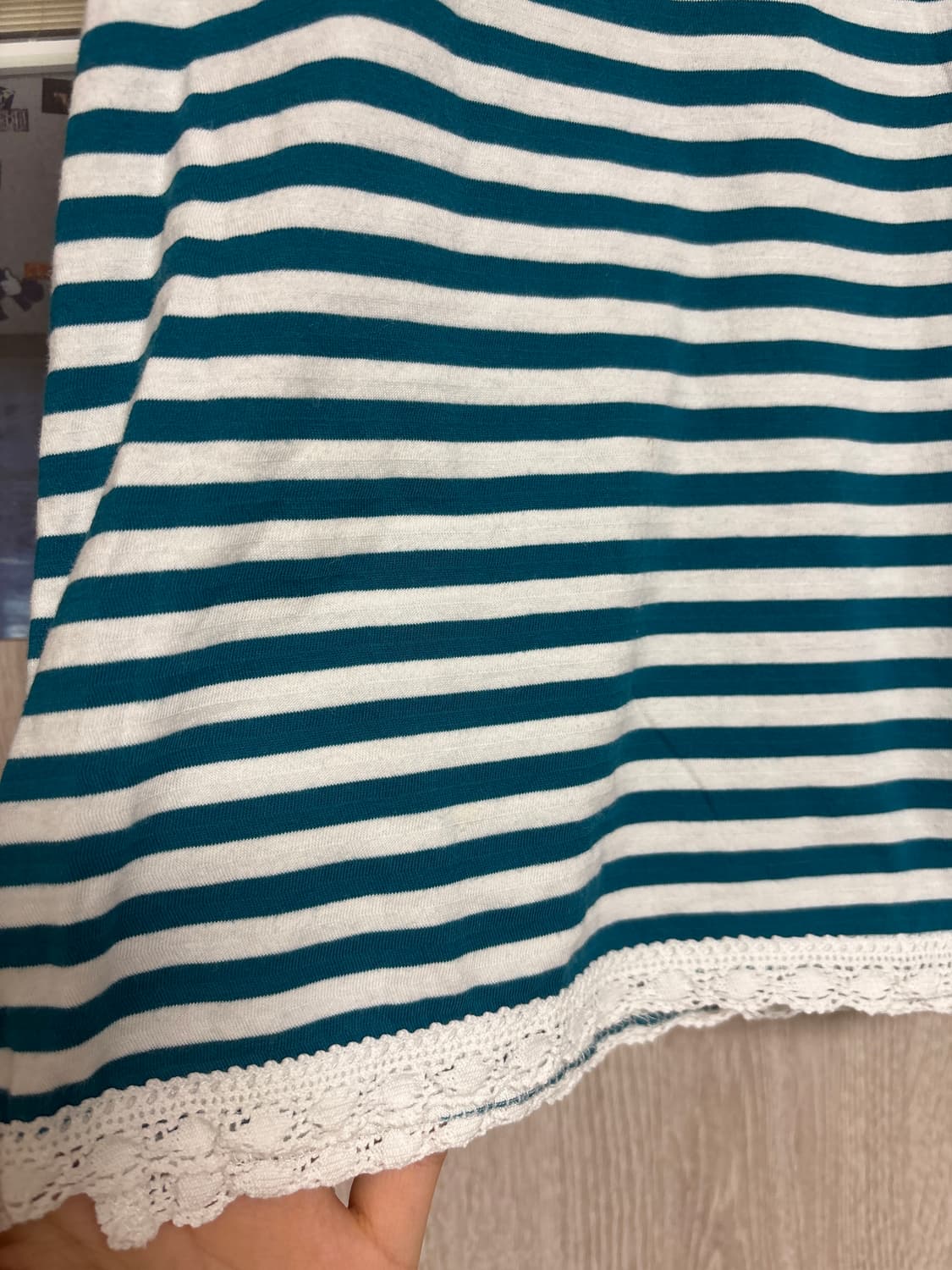 카메 빈티지 청록 모리 슬리브리스 나시 상품이미지5