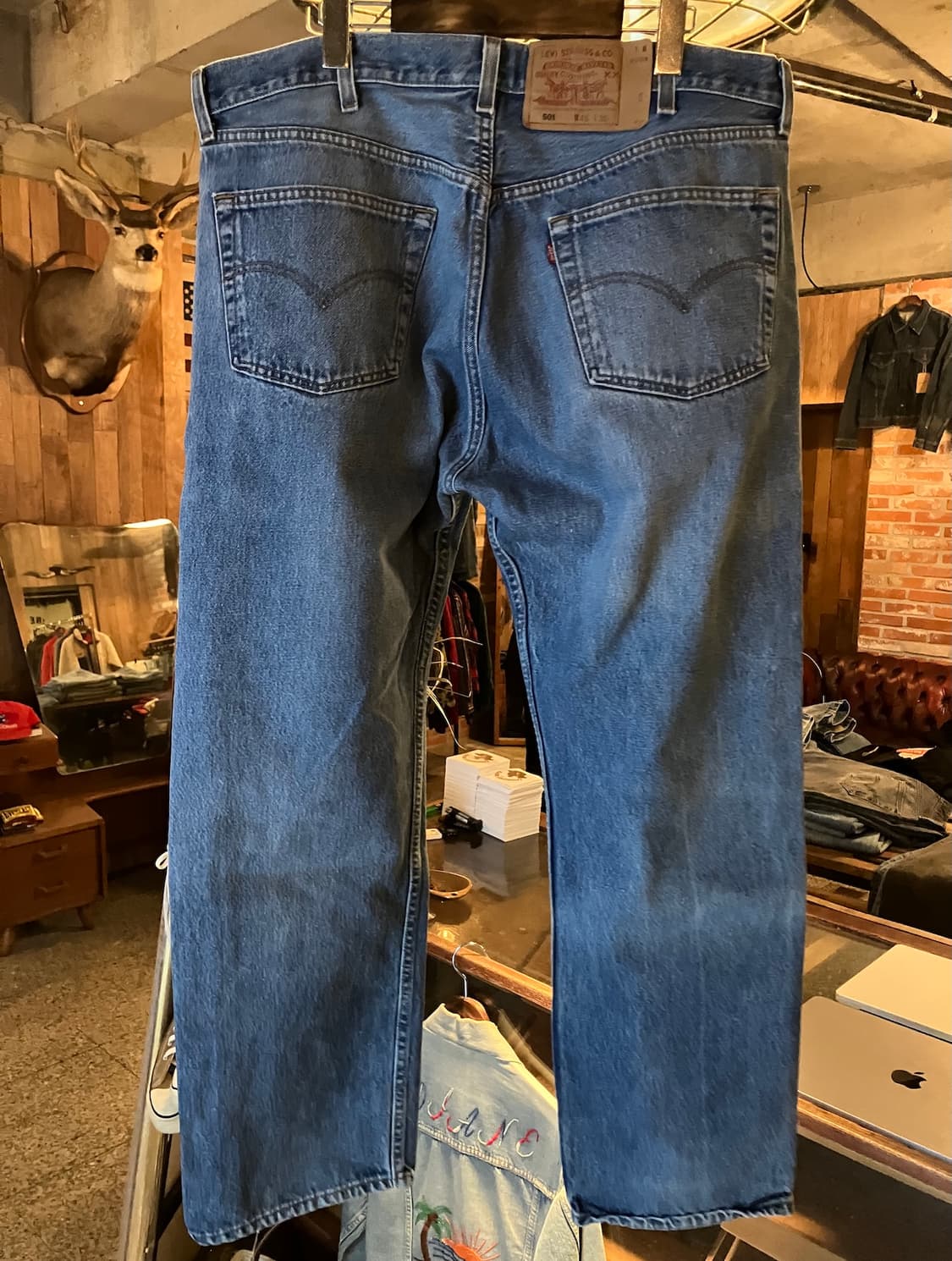 USA 빈티지 리바이스 501 데님 팬츠 상품이미지5