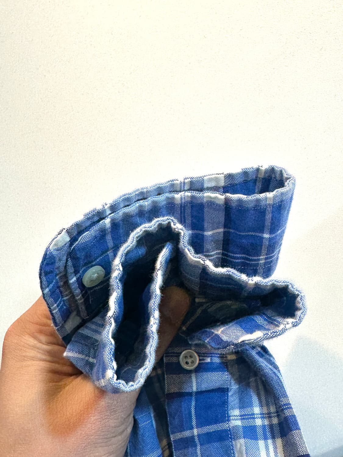 폴로 랄프로렌 슬림핏 체크셔츠 블루 S 상품이미지6