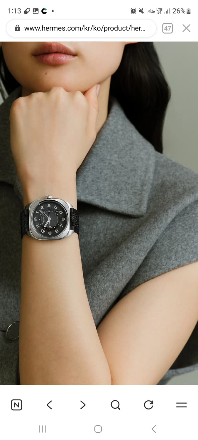 에르메스 H08 티타늄 오토매틱 시계 42mm 상품이미지1