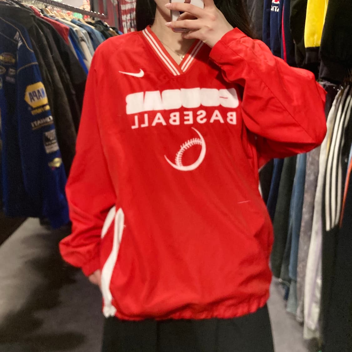 [IM] 나이키 베이스볼 레드 풀오버 웜업 상품이미지2