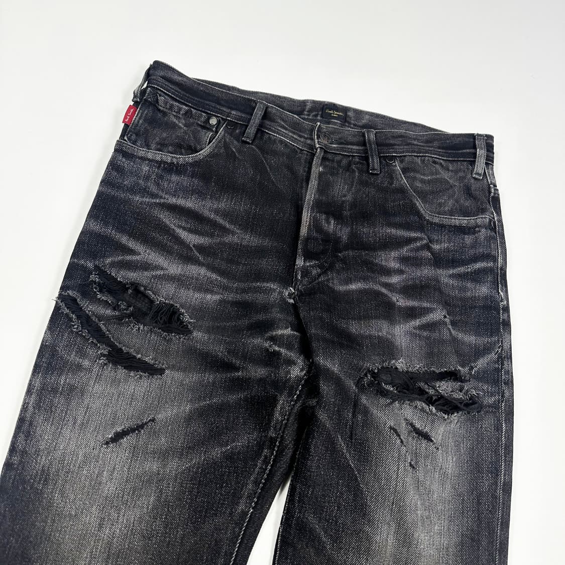 폴 스미스 재팬 흑청 워싱 데미지 데님 팬츠 (31인치) 상품이미지4