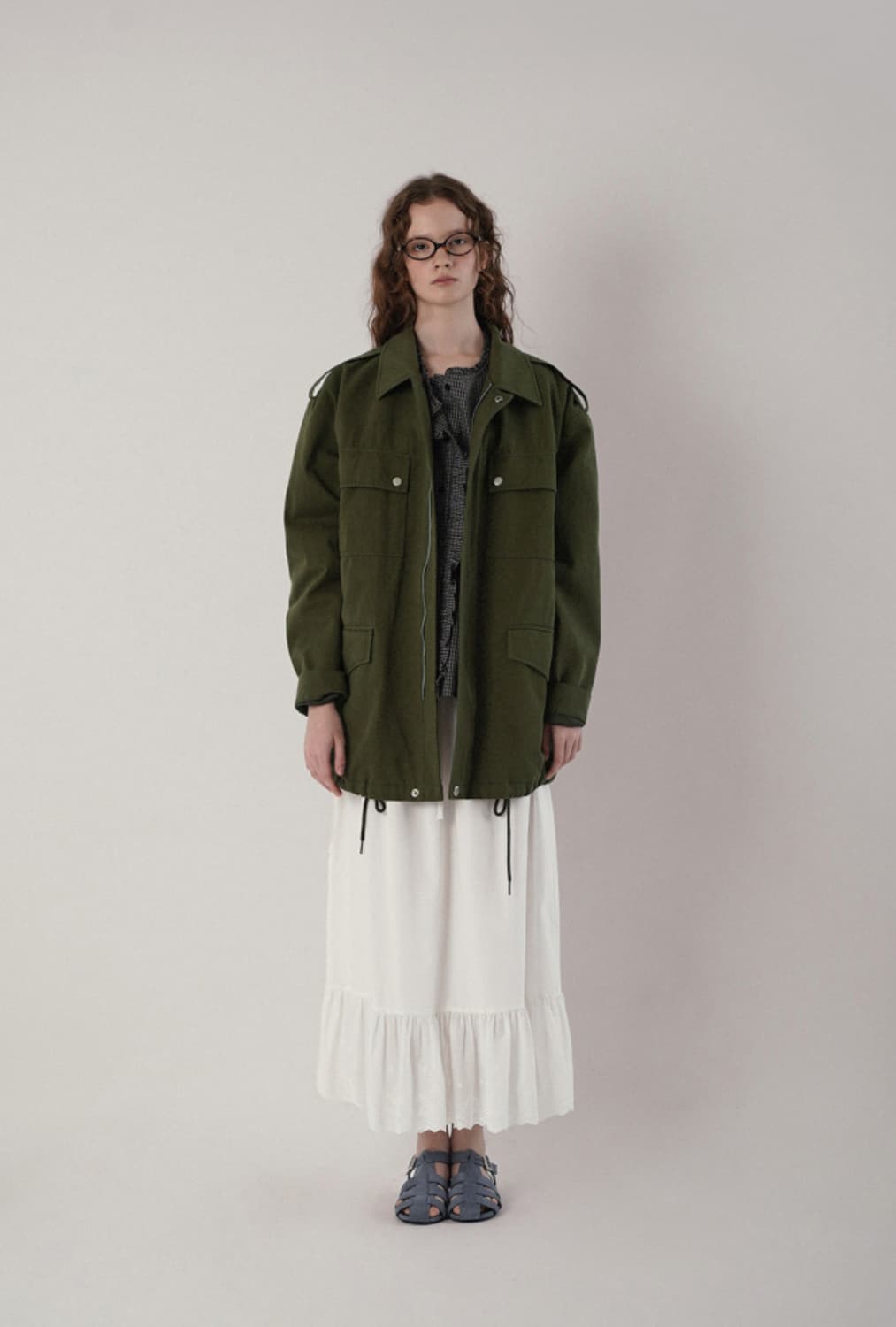 위드아웃썸머 시티 워크 자켓 카키 상품이미지1