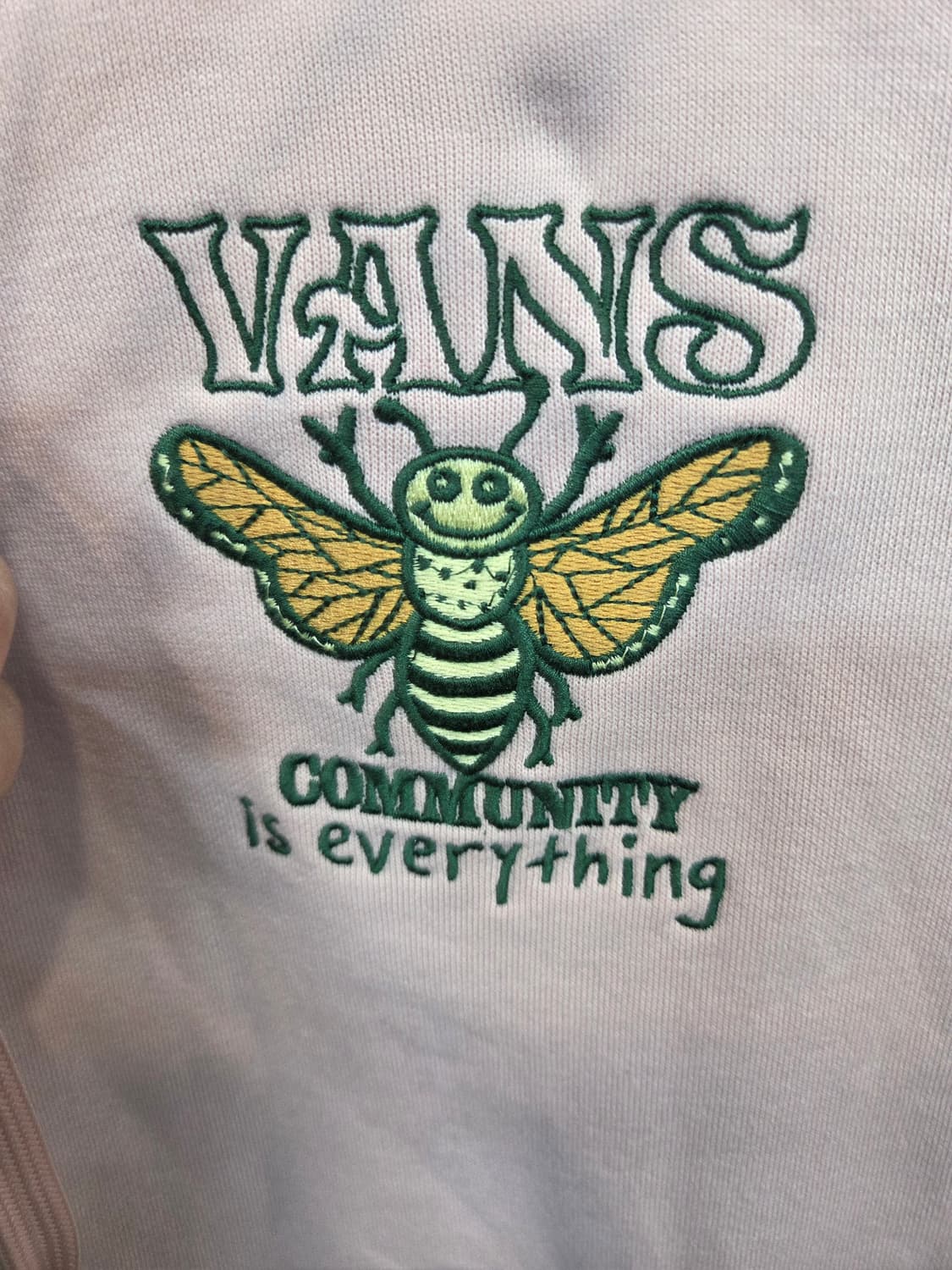 반스 그로쓰가든 꿀벌 자수로고 기모 후드티 m 상품이미지5