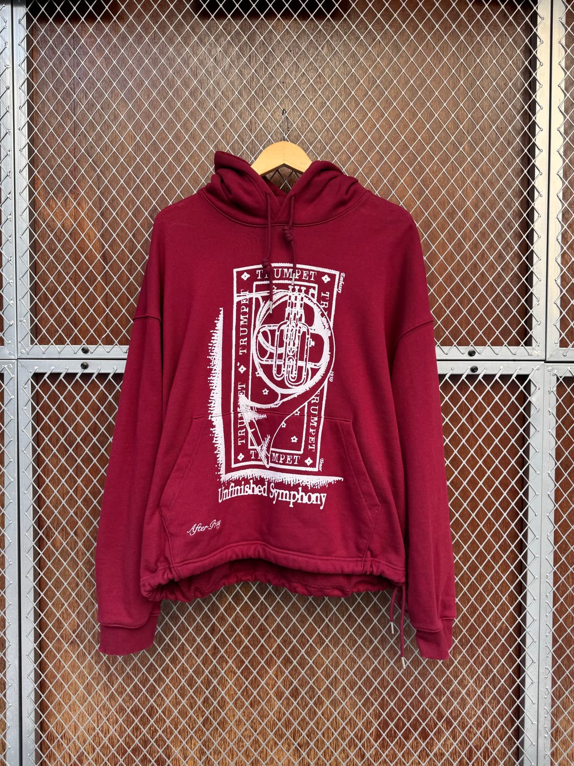 After Pray 애프터프레이 로고 포인트 스트링 오버핏 후드티 M 상품이미지7