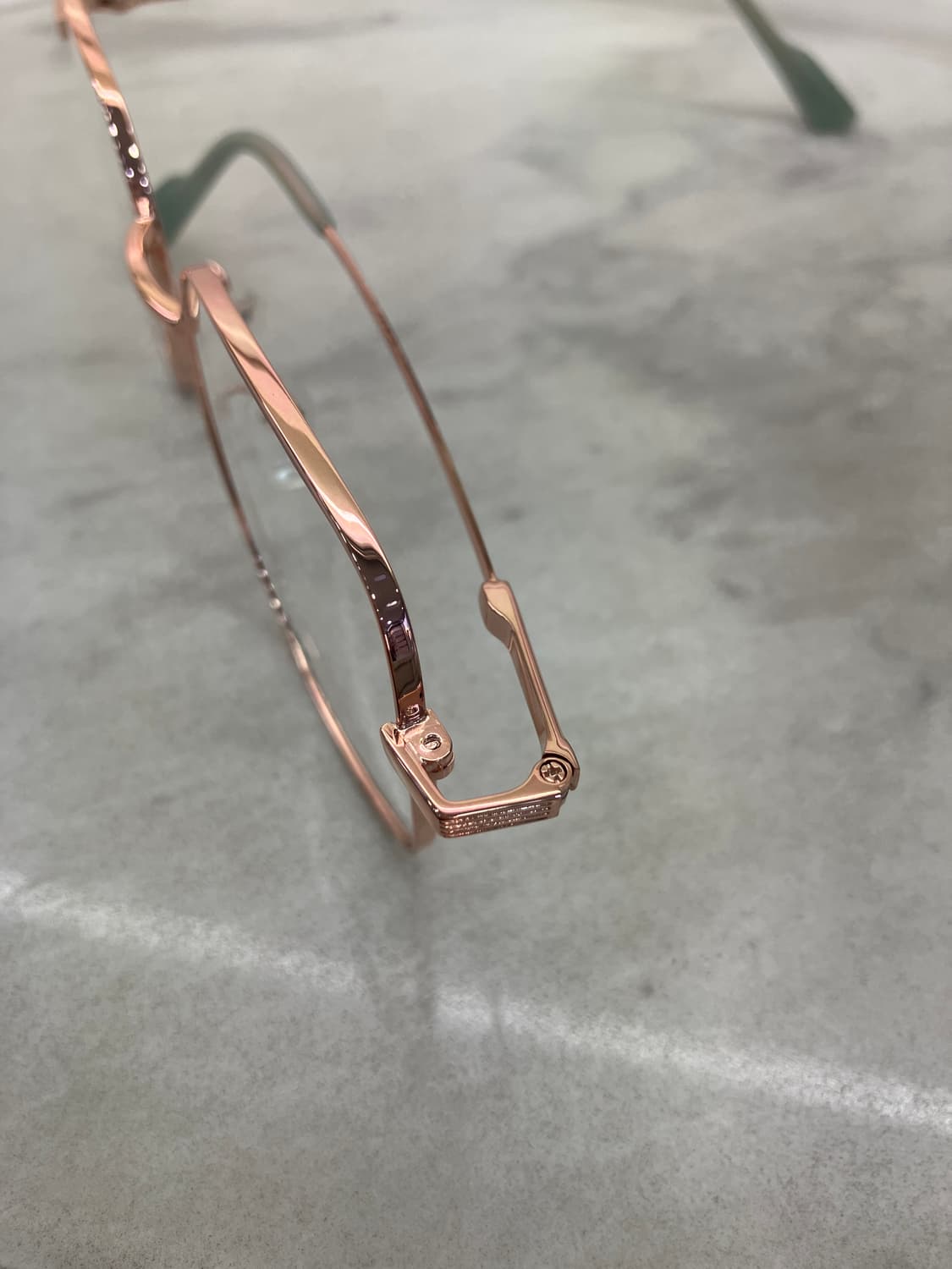 JW EYEWEAR 로즈골드 소프트 스퀘어 와이드 메탈테 안경 상품이미지8