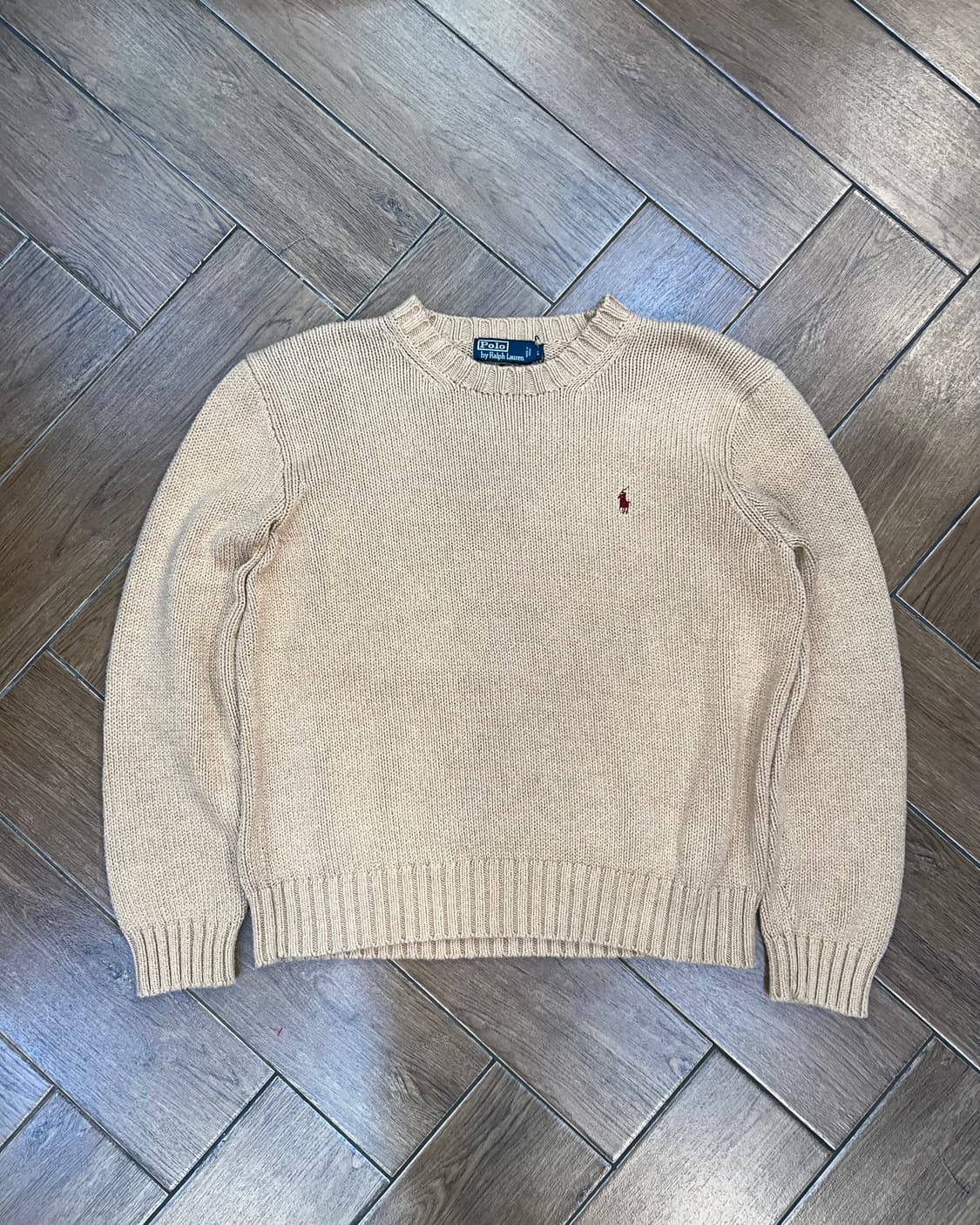 😽폴로 랄프로렌 베이지 라운드 니트 😽 상품이미지4