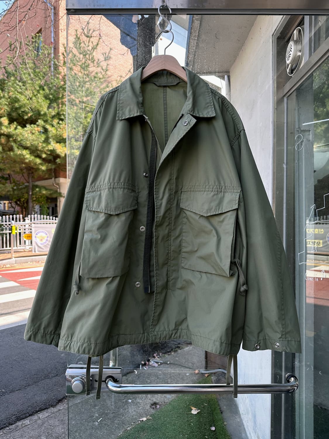 Military 2way zip BIG blouson 상품이미지4