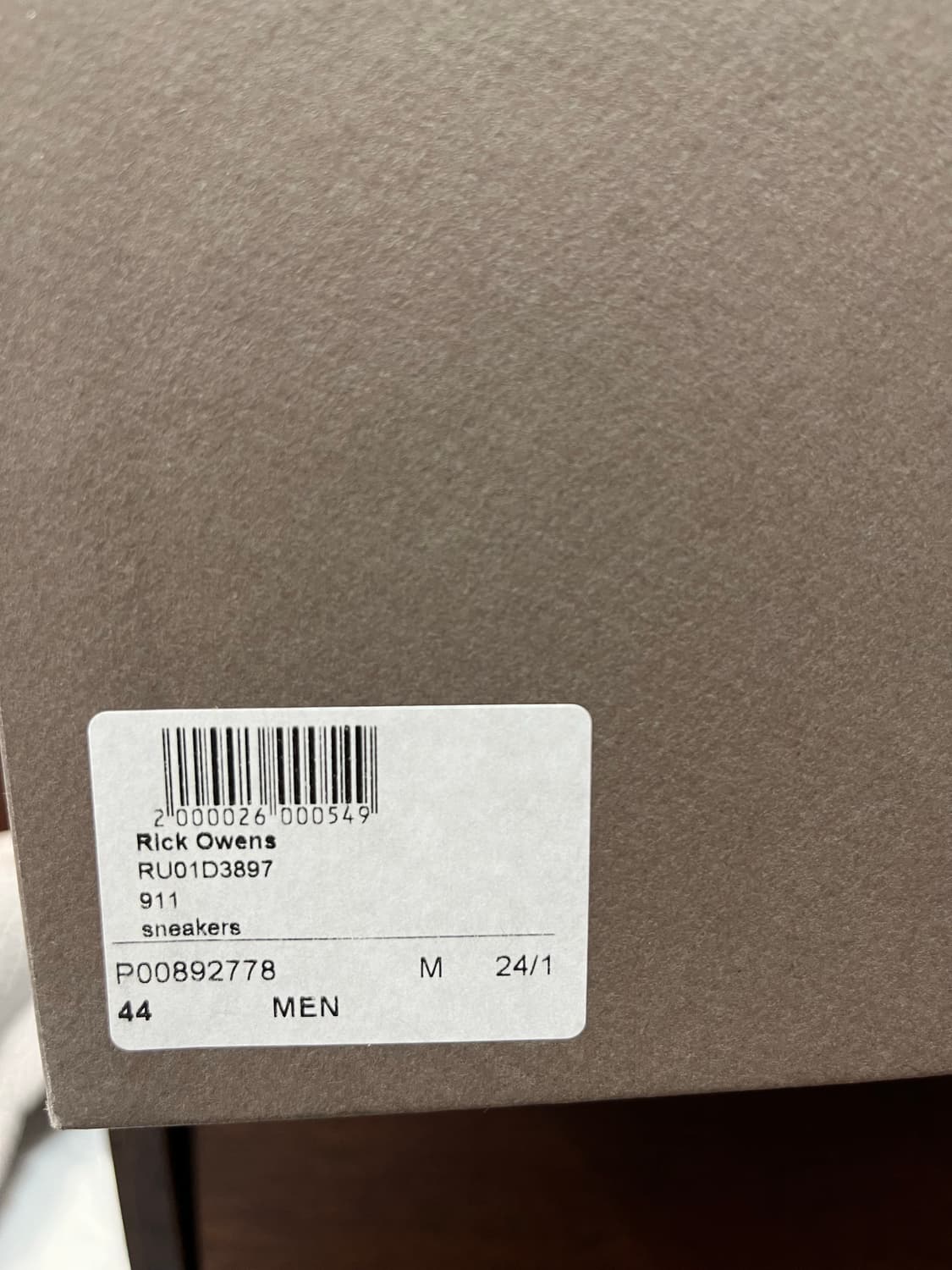 릭오웬스 룩소르 빈티지 스니커즈 블랙 EU44 상품이미지6