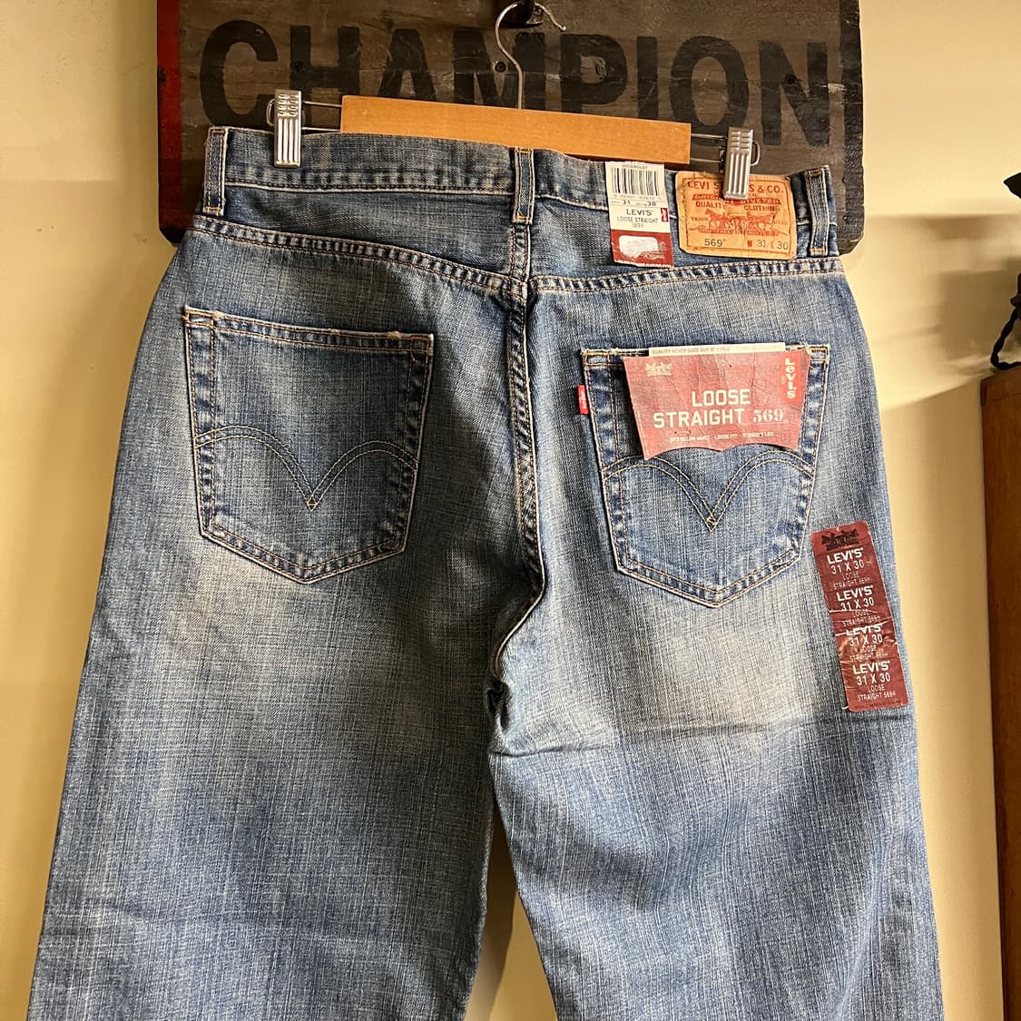 00's 리바이스 569 데님 31x30 Size (32인치) 데드스탁 상품이미지6