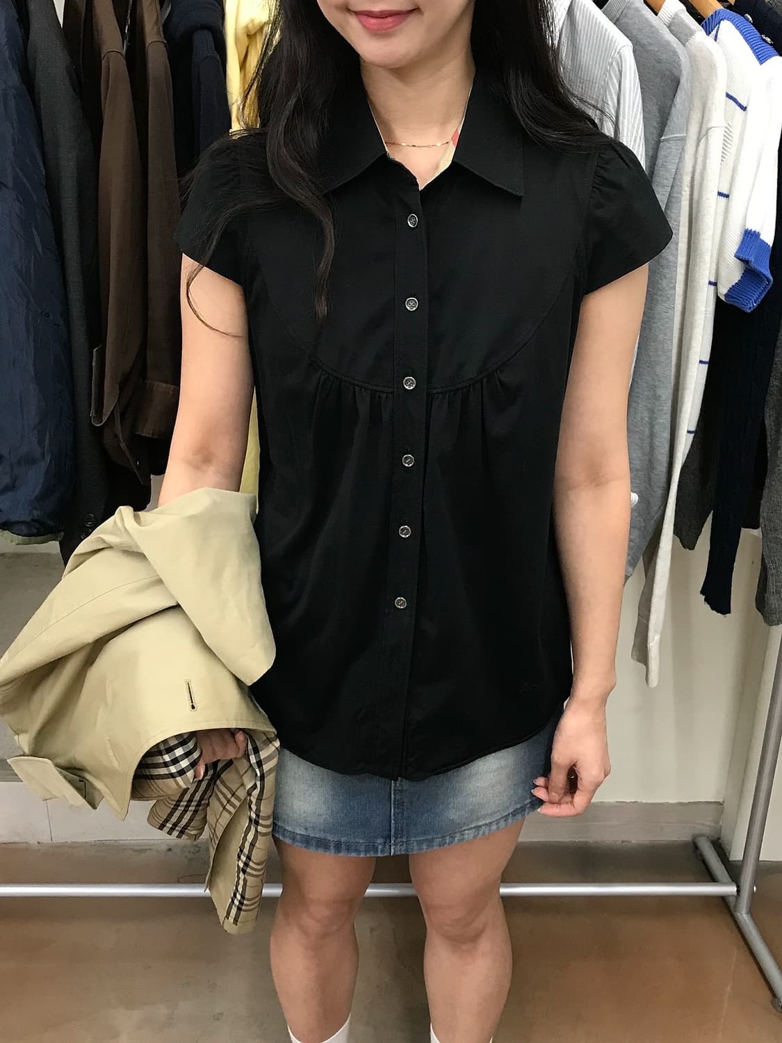 버버리 로고 블라우스 셔츠 상품이미지10