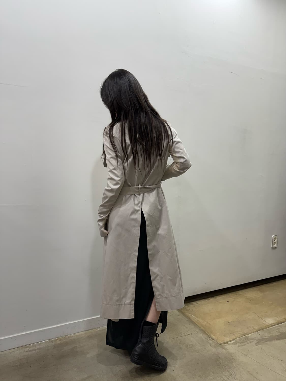 릭 오웬스 실크 오픈 트렌치 롱 코트 상품이미지6