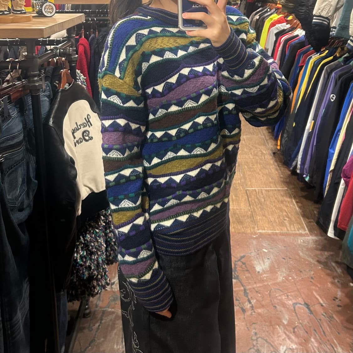 [HI] 지오메트릭 패턴 울 니트 상품이미지3