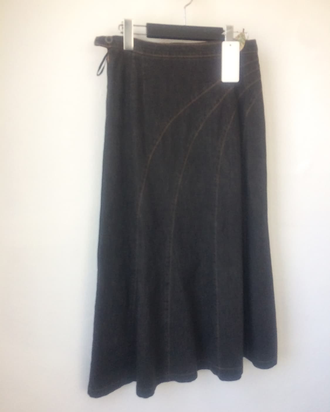 Line detail denim long skirt 상품이미지3