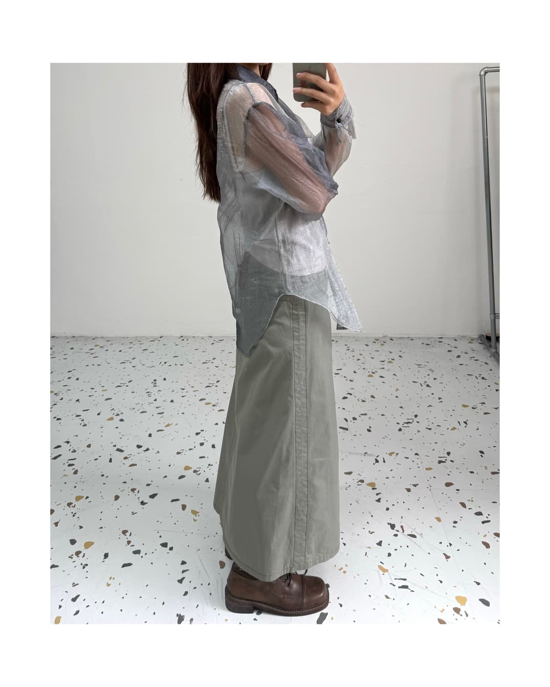 빈티지 시스루 블라우스 상품이미지2
