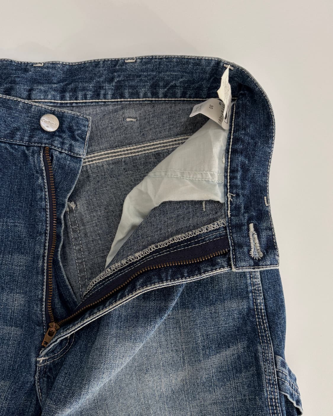 [28인치]칼하트 JPN 카펜터 버뮤다 데님 팬츠 상품이미지6